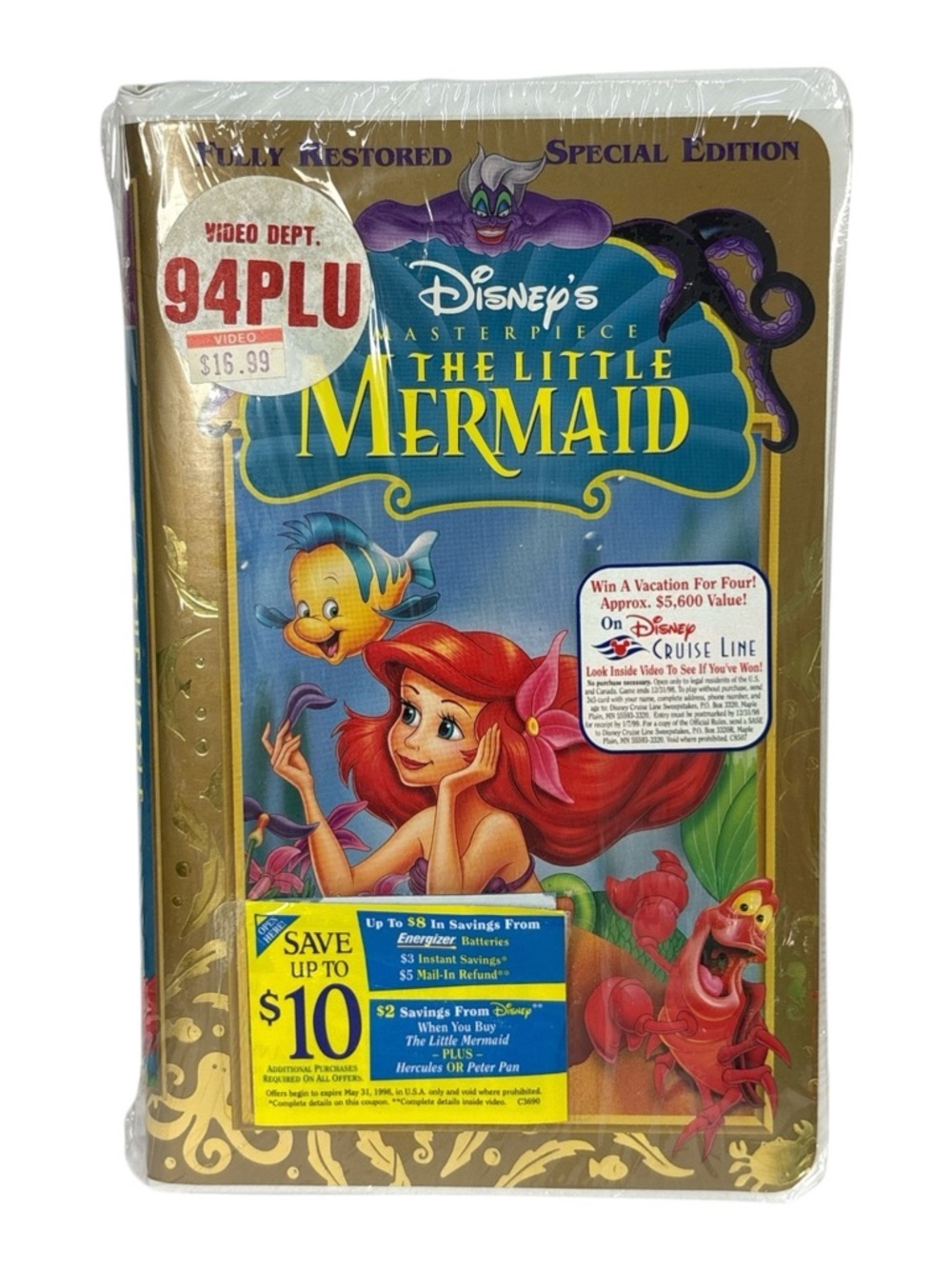 NEW SEALED! Disney The Little Mermaid VHS Video Tape Masterpiece Special Edition